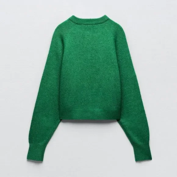 ZARA KNIT CARDIGAN WITH BEADS - Picture 9 of 11